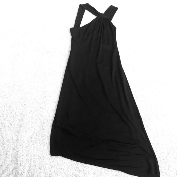 BCBG Maxazria Black Asymmetrical Dress - Picture 1 of 11